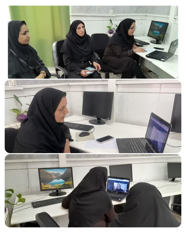 جلسه مدیر، معاون پایه، معاون فناوری و مشاور پایه با دانش آموزان پایه دوازدهم